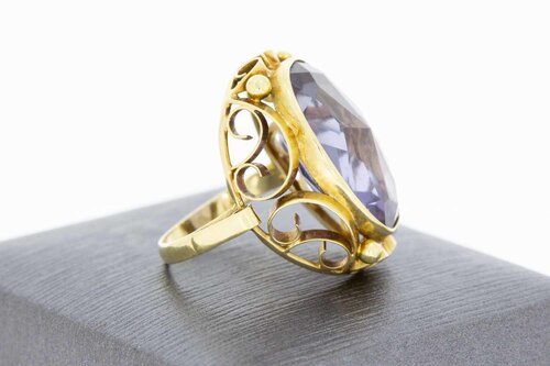 14 Karat Gold Amethyst-Ring - 17,1 mm 