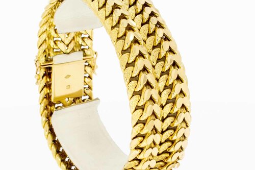 18 Karat breites Gold Armband - 19,7 cm
