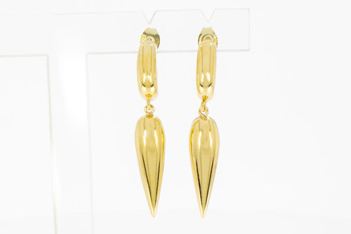 8 Karat kegelförmige Gold Ohrstecker