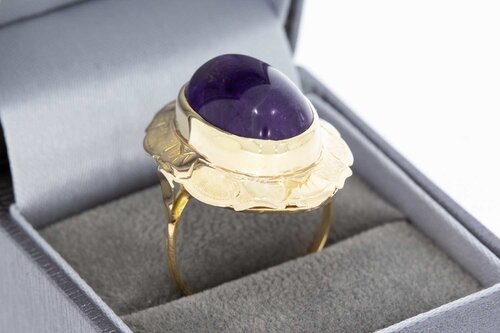 14 Karat Gold Amethystring - 19,7 mm