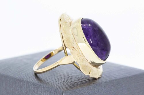 14 Karat Gold Amethystring - 19,7 mm