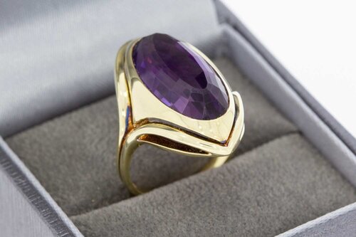 Amethystring 14 Karat Gold - 17,2 mm