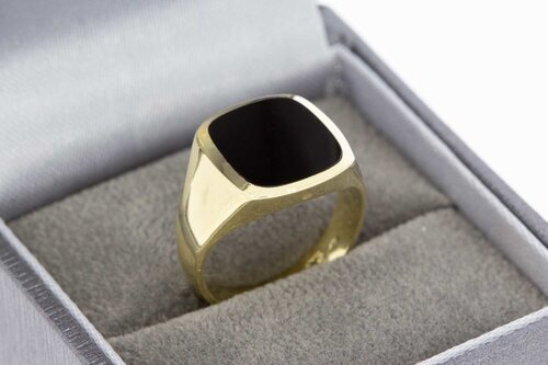 Onyx Pinky Ring 14 Karat - 16,3 mm