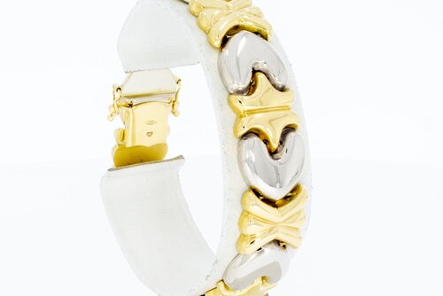 Edelstein Herzarmband 18 Karat Gold - 18,5 cm