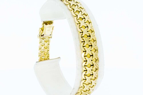 14 Karat geflochtenes Goldarmband - 19,2 cm