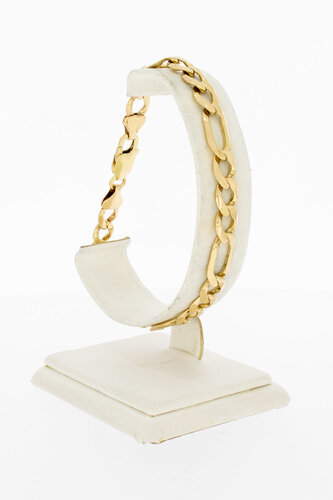 Figaro Armband Gelbgold 14 Karat - 21,9 cm