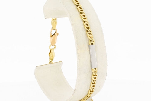 14 Karat Gold Falkenauge  Armband - 19,8 cm
