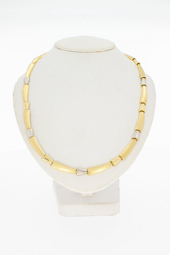 tricolor Stäbchen 585 Goldkette - 42,3 cm