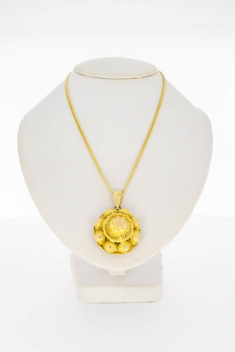 14 Karat Gold Knopf Anhänger Damen