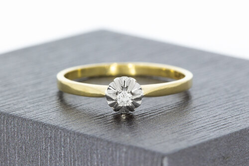 14 Karat Diamant Goldring - 16,9 mm
