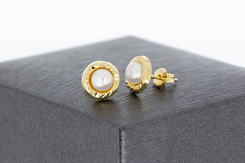 585 Gold  Ohrstecker mit Zuchtperlen - 0,7 cm