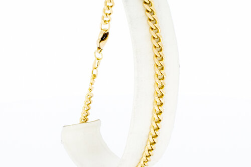 Gerollte Panzer Armband 14 Karat  - 23 cm