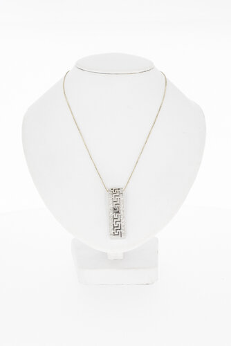 18 Karat Weißgold Anhänger mit Diamant