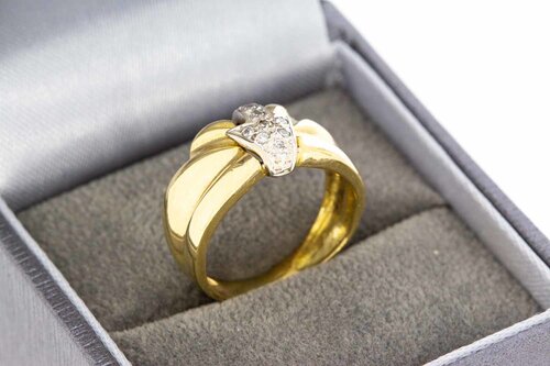 Diamant Ring 18 Karat Gold - 16,5 mm
