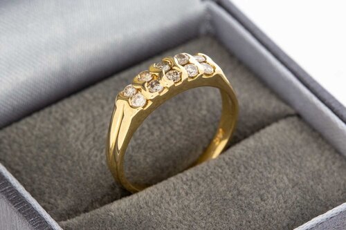 14 Karat Gold Ring mit  Diamant - 17.2