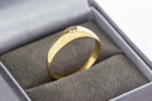 Diamantring 14 Karat Gold - 18.3 mm
