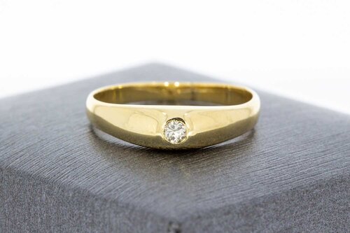 Diamantring 14 Karat Gold - 18.3 mm