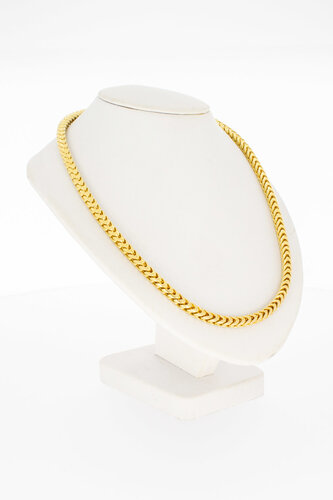 585 Quadratische Panzer Goldkette - 45