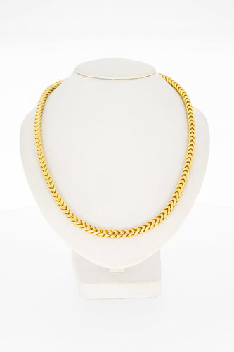 585 Quadratische Panzer Goldkette - 45