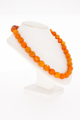 Karneol Kette mit Goldverschluss - 56,5 cm