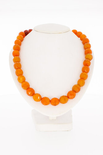 Karneol Kette mit Goldverschluss - 56,5 cm