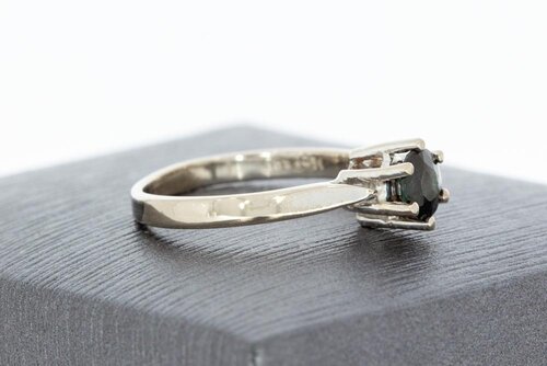 Damen Saphir Ring 14 Karat Weißgold - 15,7 mm