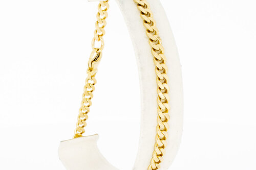 585 Goldene Panzer Armband - 22,5 cm