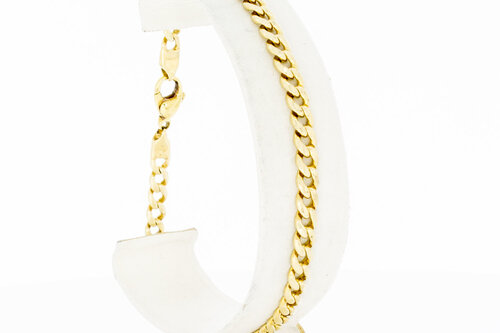 Diamant Panzer Armband 14 Karat  - 21,7 cm