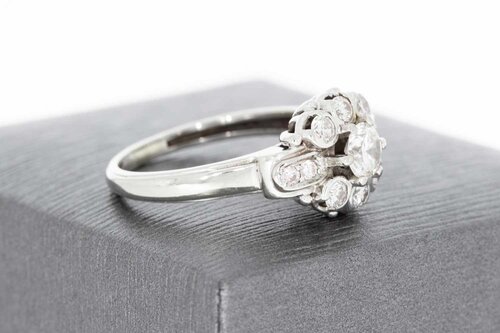 Diamantring 14 Karat Weißgold - 17.2 mm
