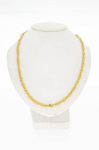 14 Karat gedrehte Panzer Goldkette - 60 cm