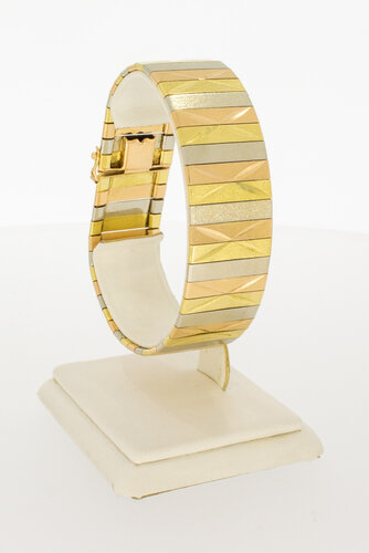 18 Karat breite Gold Armband - 19,5 cm