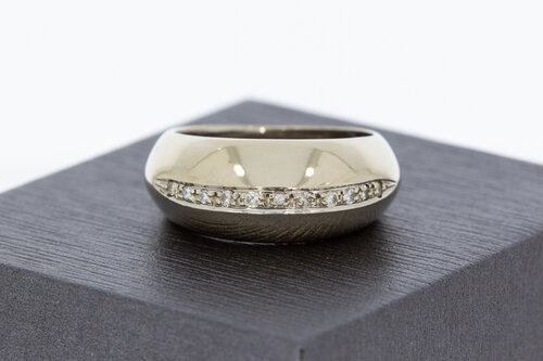 18 Karat Weißgold Diamant Ring - 18 mm