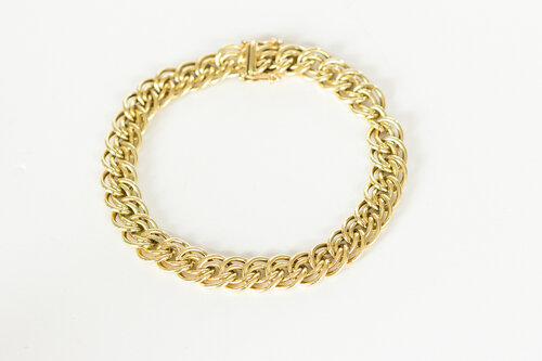 585 Gold geflochtenes Armband - 18,5 cm