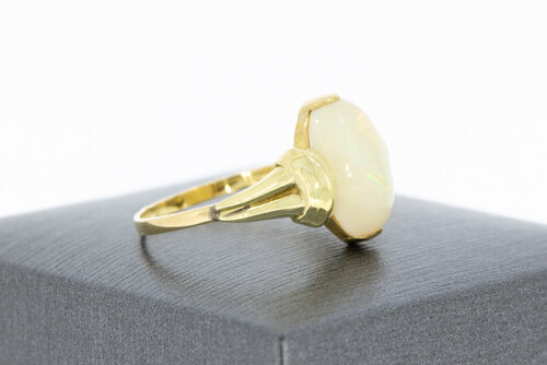 Goldene Opalring 14 Karat - 18,5 mm
