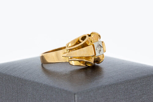 18 Karat Goldene Diamantring - 18,2 mm