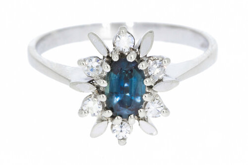 18 Karat Edelstein Damenring - 16,5 mm