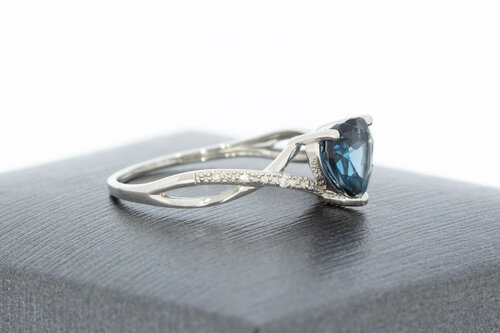 375 Goldene Topas Herzring - 16 mm