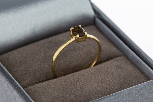 9 Karat Gelbgold Solitärring - 16,8 mm