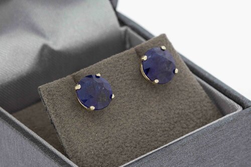 Saphir Ohrstecker 750 Gold - 0,7 cm