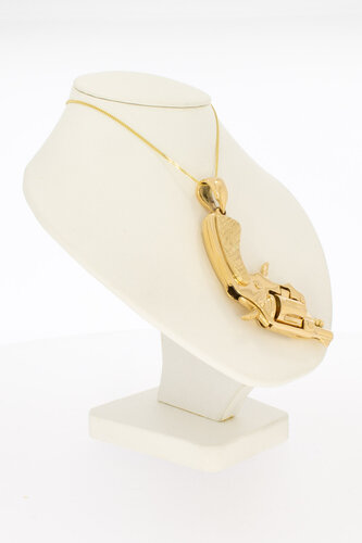 Revolveranhänger 14 Karat Gold - 5 cm