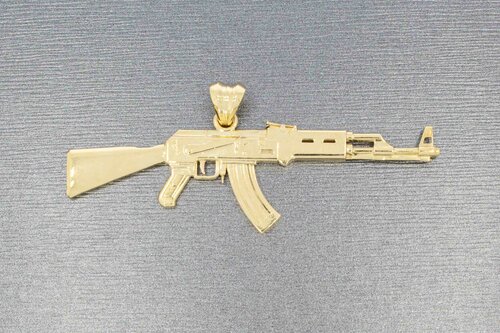 Kalaschnikow Goldanhänger 14 Karat - 6,8 cm