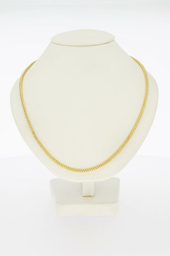 Quadratische 585 Gold Collier - 44 cm