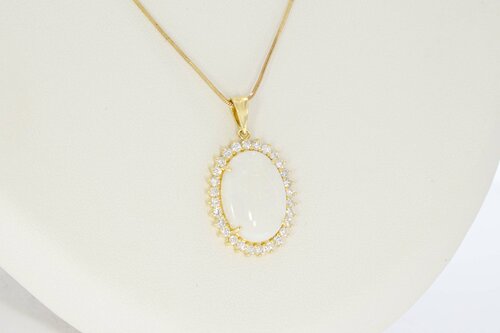 18 Karat Edelstein Anhänger - 2,3 cm