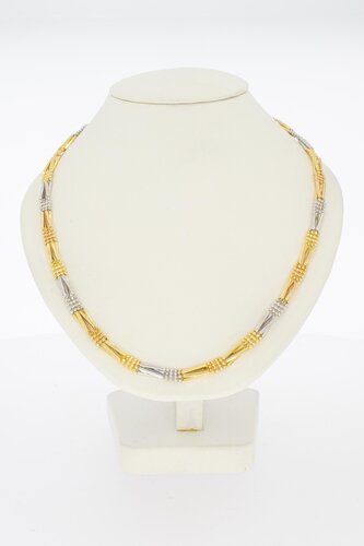 Bicolor 18 Karat Goldkette - 45,7 cm