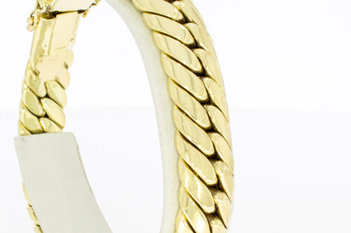 Panzerarmband 14 Karat Gold - 21,2 cm