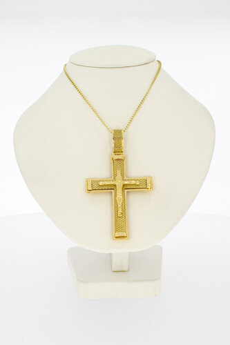 Kreuzkette Anhänger 750 Gold - 6,1 cm