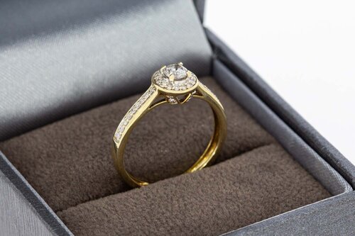 Diamantring 9 Karat Gold - 16,1 mm