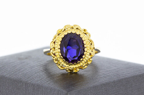 Amethyst Goldring 18 Karat - 16,8 mm