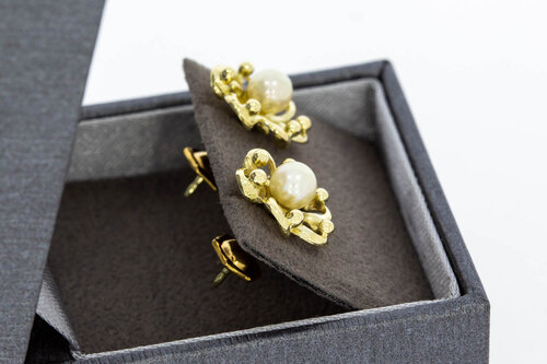 Perlen Ohrstecker 585 Gold - 1,4 cm