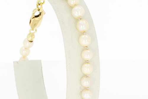 14 Karat Gold Perlenarmband - 21,5 cm
